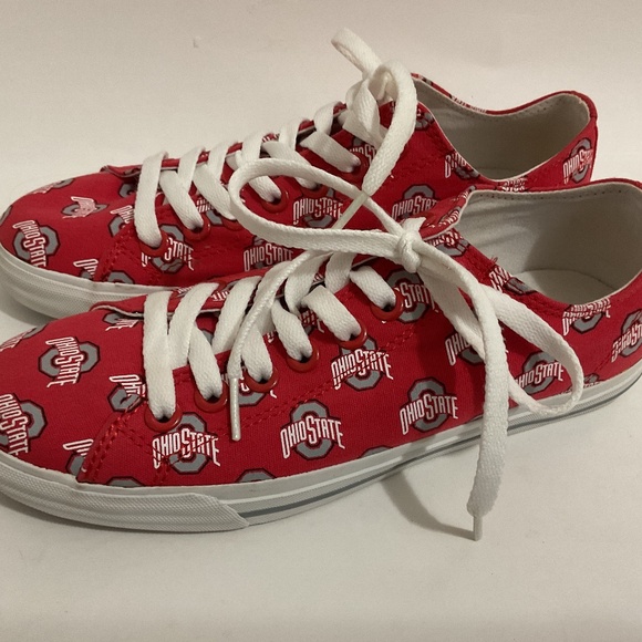 Row One Shoes - Ohio State Buckeyes Canvas Tennis Shoes, Women’s Size 8